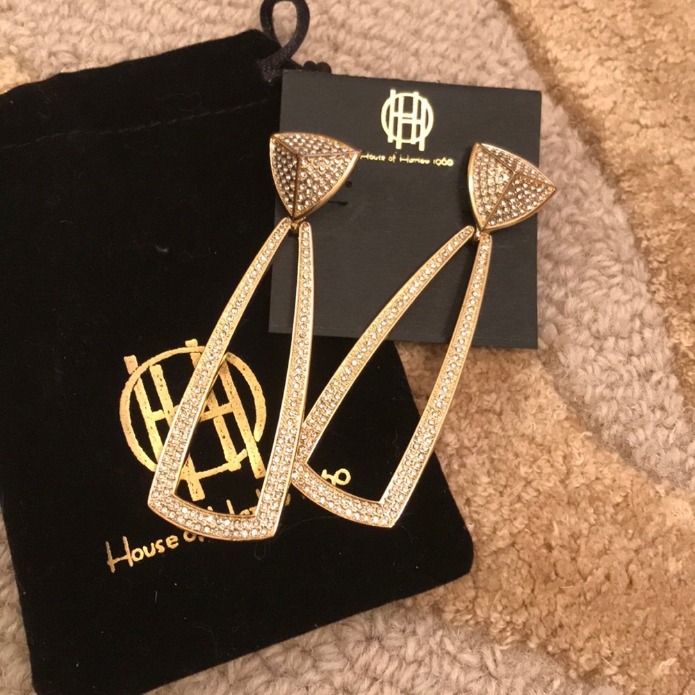 House of Harlow 1960 gold earrings New - Picture 4 of 6